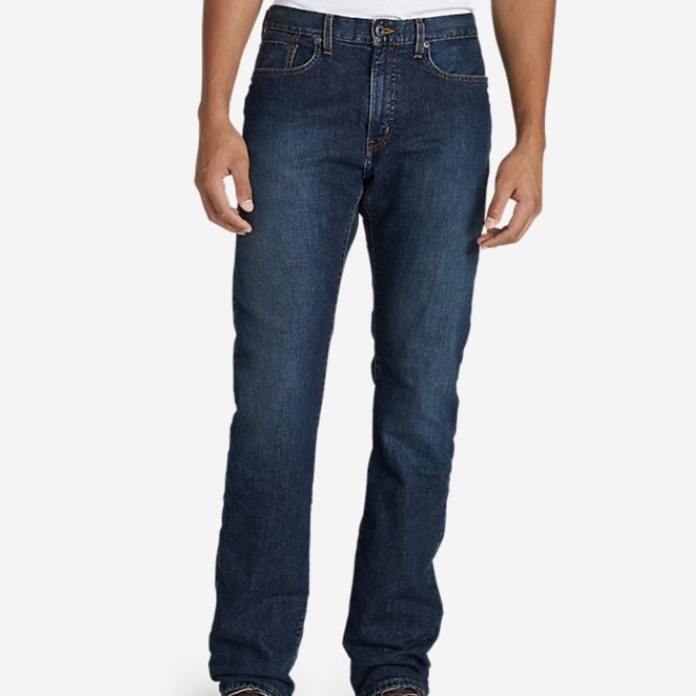 Eddie Bauer flannel lined straight fit jeans 32/30